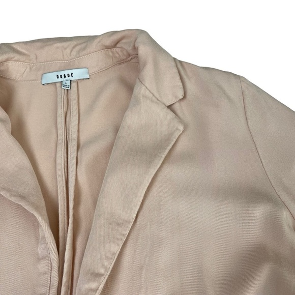 Ro & De Longline Flowy Blush Pink Blazer Large - Picture 9 of 11